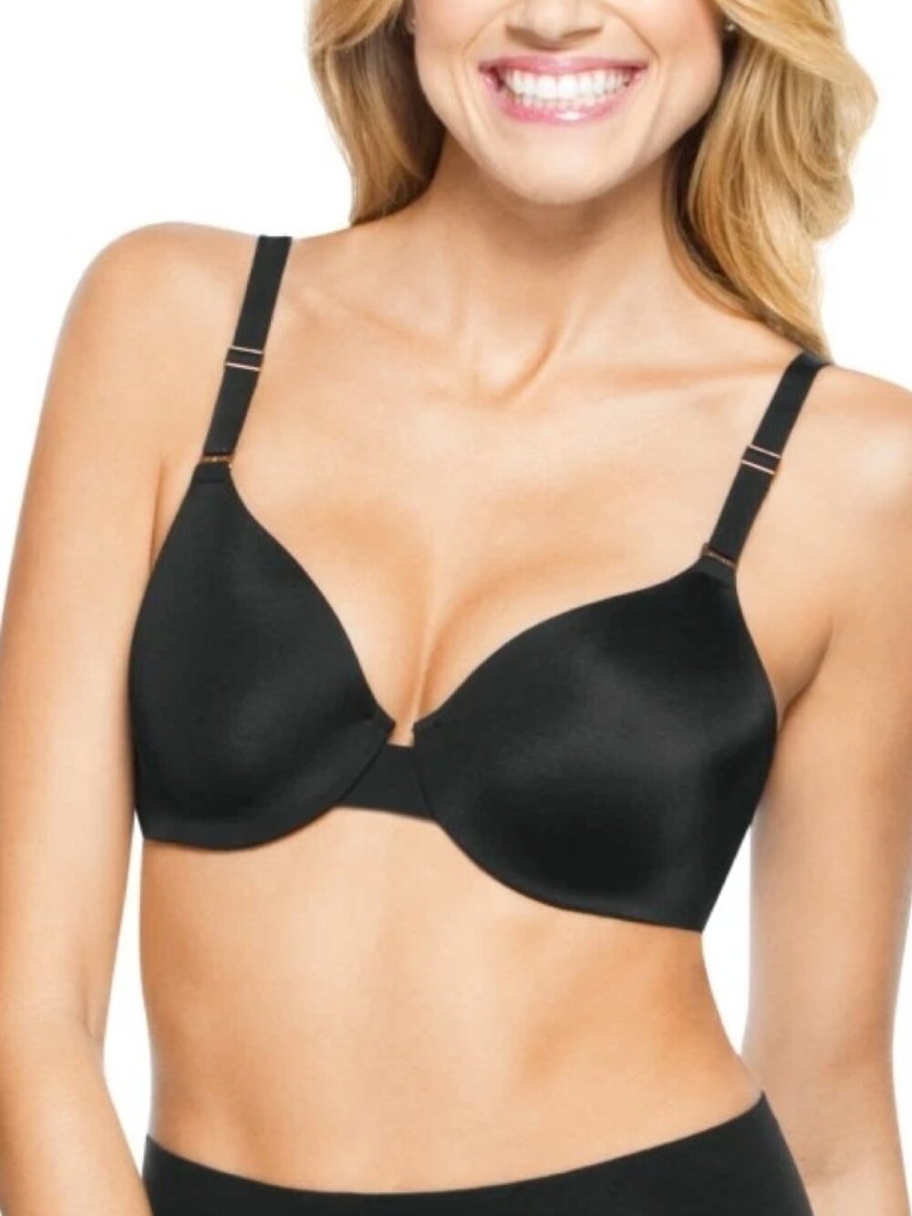 SPANX Bra-llywood Hills! Side-Slimming Underwire Bra Black 34C Style 1499